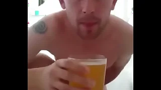 UK fag Mark piss play and drinking