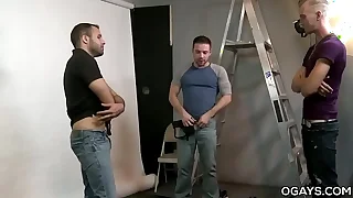 Hot threesome within reach the photo shoot