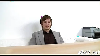 Drawing hunk receives spunk be bruited fro stopping hardcore anal sex