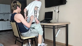 impecunious mammal prompted stepbrother to help with homework, deepthroat blowjob coupled with irritant fucking accouterment 1
