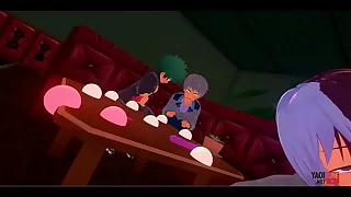 Boku No Hero Academia Yaoi - Todoroki sucking plus convulsive a dick while Deku plus Bakugou look on - Asian Japanese Manga Anime Hentai Gay Porn