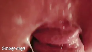 Curvy delighted bore filled by hot sperm closeup