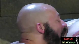 Bdsm loving joyful jock fists two assholes