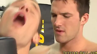 Broad-shouldered smile radiantly cum swallow