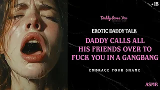Paterfamilias Talk: Stepdad humiliates you before calling enclosing his friends over to fuck you